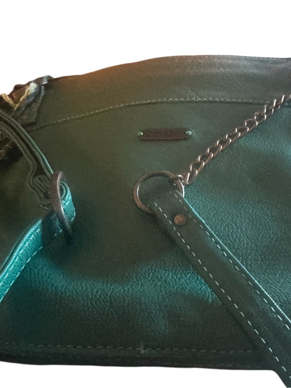 Embrazio green leather stretta crossbody bag, NWT